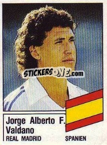 Sticker Jorge Alberto F. Valdano - German Football Bundesliga 1986-1987 - Panini