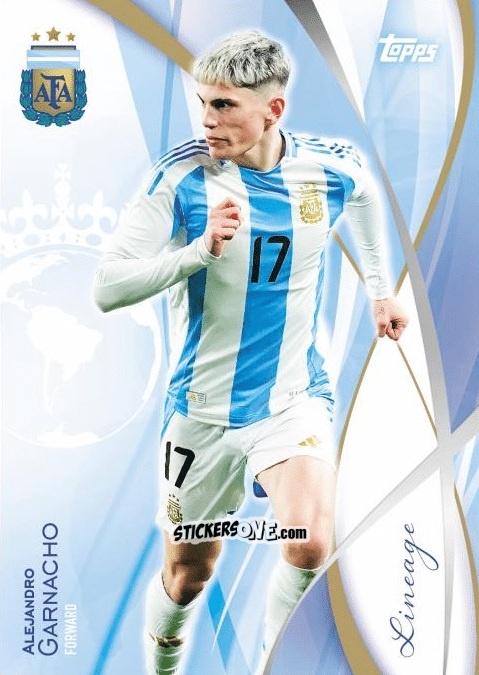 Figurina Alejandro Garnacho - Argentina 2024 Lineage n. 13 - Topps