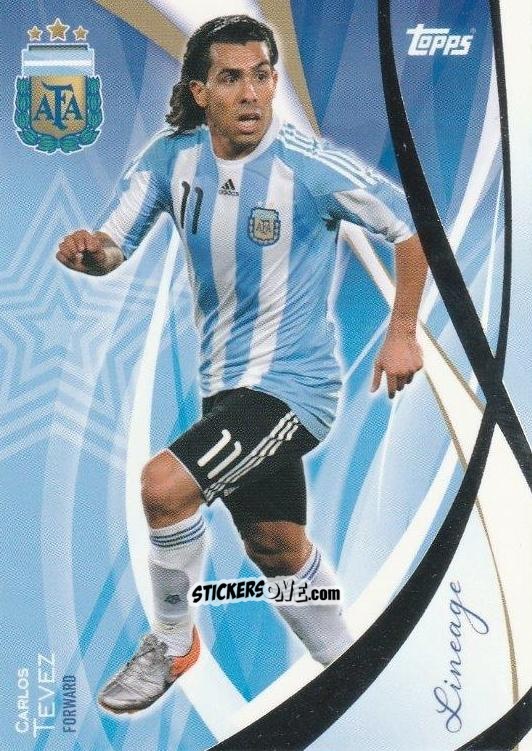 Figurina Carlos Tevez - Argentina 2024 Lineage n. 38 - Topps