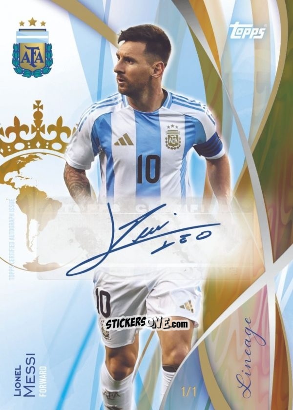 Sticker Lionel Messi - Argentina 2024 Lineage n. A15 - Topps