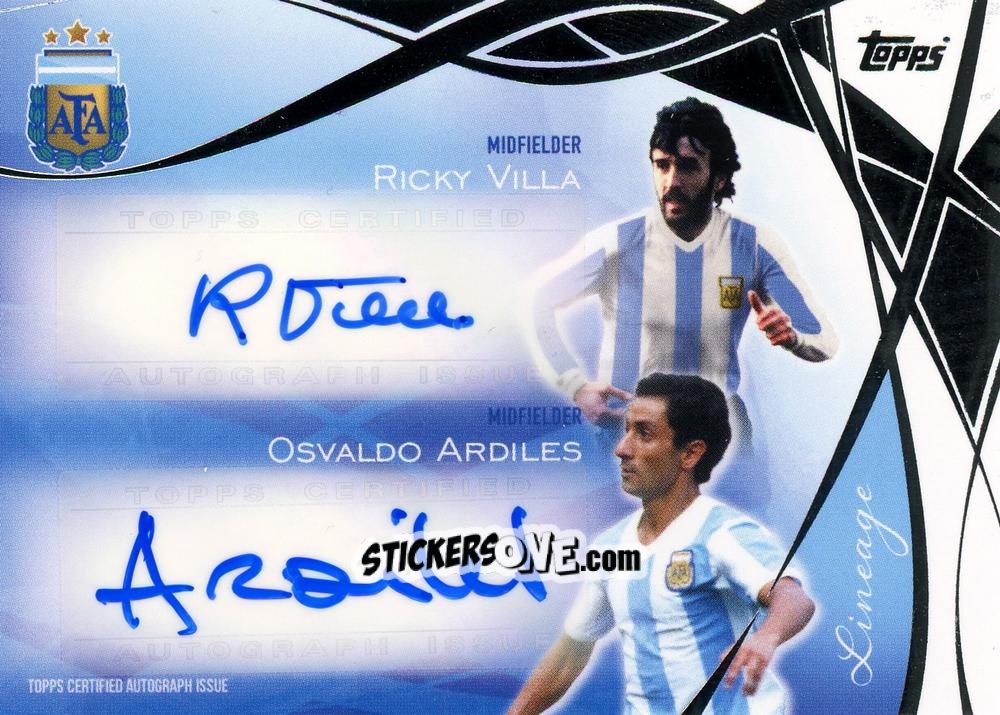 Cromo Ricky Villa / Osvaldo Ardiles - Argentina 2024 Lineage n. A37 - Topps