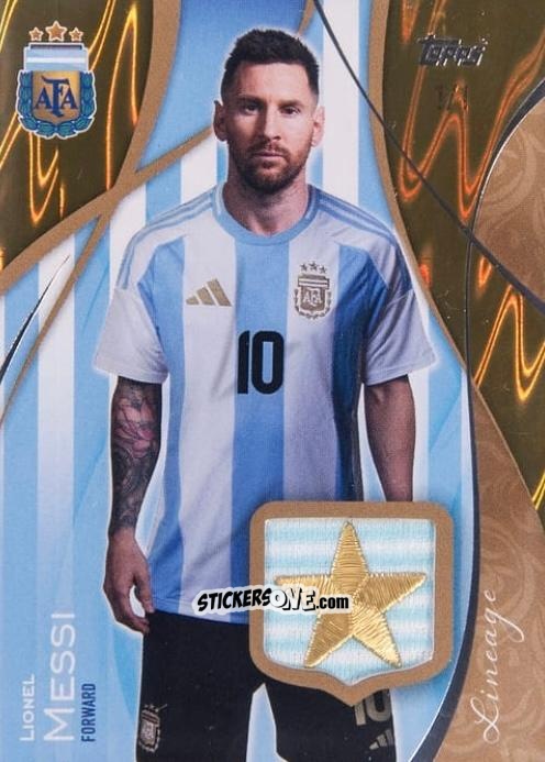Sticker Lionel Messi - Argentina 2024 Lineage n. AM4gt - Topps