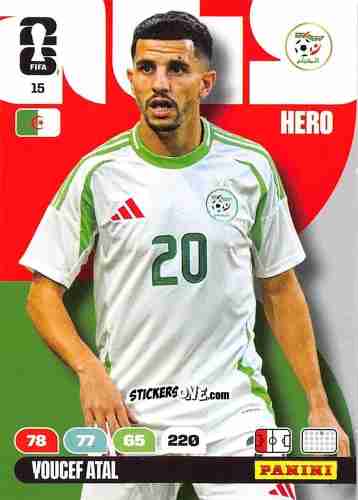 Sticker Youcef Atal - FIFA World Cup 2026. Adrenalyn XL
 n. 15 - Panini