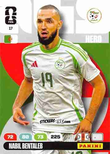 Figurina Nabil Bentaleb - FIFA World Cup 2026. Adrenalyn XL
 n. 17 - Panini