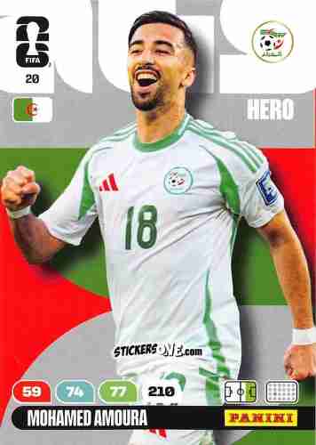Figurina Mohamed Amoura - FIFA World Cup 2026. Adrenalyn XL
 n. 20 - Panini