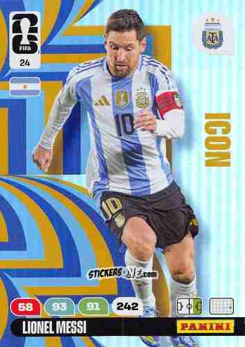Sticker Lionel Messi - FIFA World Cup 2026. Adrenalyn XL
 n. 24 - Panini