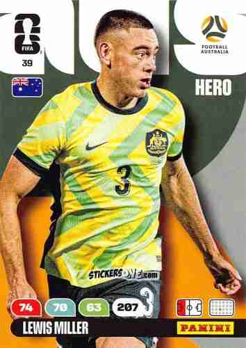 Figurina Lewis Miller - FIFA World Cup 2026. Adrenalyn XL
 n. 39 - Panini