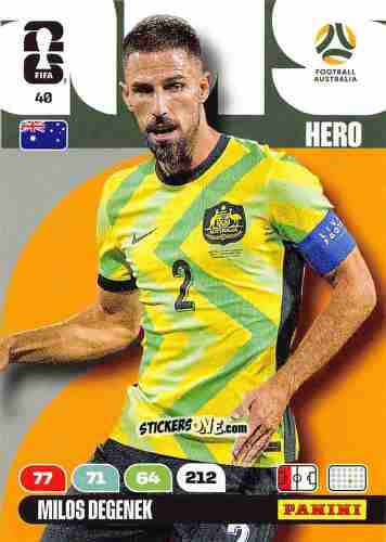 Cromo Milos Degenek - FIFA World Cup 2026. Adrenalyn XL
 n. 40 - Panini