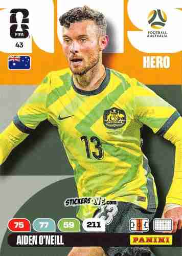Figurina Aiden O'Neill - FIFA World Cup 2026. Adrenalyn XL
 n. 43 - Panini