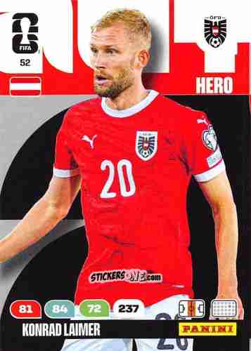 Cromo Konrad Laimer - FIFA World Cup 2026. Adrenalyn XL
 n. 52 - Panini