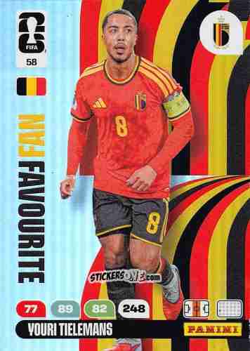 Cromo Youri Tielemans - FIFA World Cup 2026. Adrenalyn XL
 n. 58 - Panini