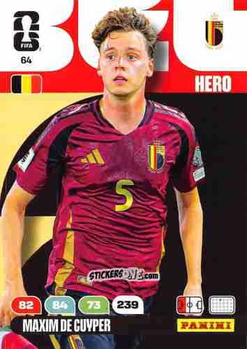 Cromo Maxim De Cuyper - FIFA World Cup 2026. Adrenalyn XL
 n. 64 - Panini