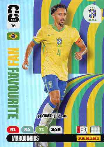 Sticker Marquinhos - FIFA World Cup 2026. Adrenalyn XL
 n. 70 - Panini