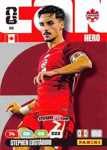Cromo Stephen Eustaquio - FIFA World Cup 2026. Adrenalyn XL
 n. 88 - Panini