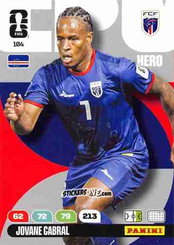 Cromo Jovane Cabral - FIFA World Cup 2026. Adrenalyn XL
 n. 104 - Panini