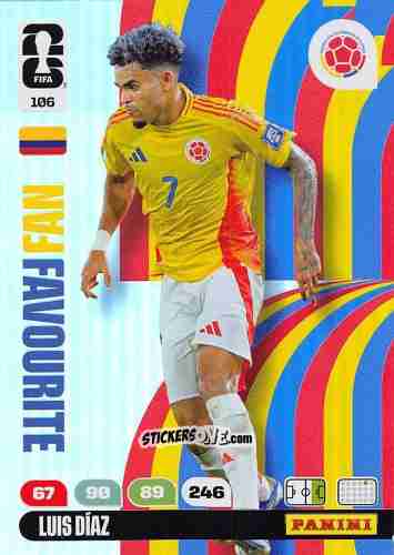 Cromo Luis Diaz - FIFA World Cup 2026. Adrenalyn XL
 n. 106 - Panini