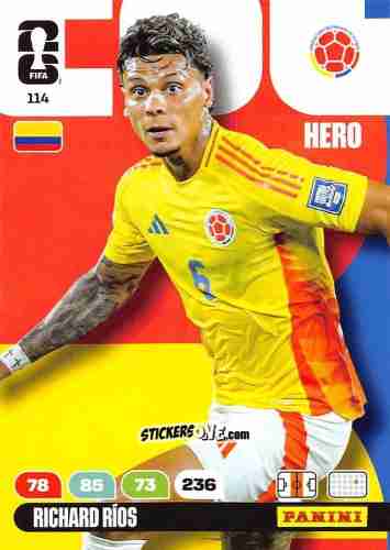 Cromo Richard Rios - FIFA World Cup 2026. Adrenalyn XL
 n. 114 - Panini