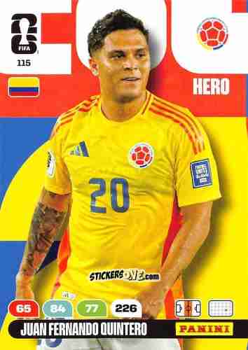 Cromo Juan Fernando Quintero - FIFA World Cup 2026. Adrenalyn XL
 n. 115 - Panini