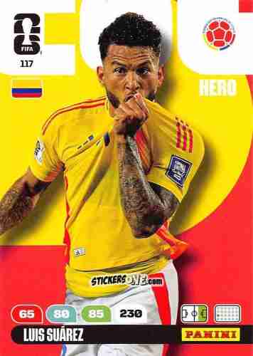 Figurina Luis Suarez - FIFA World Cup 2026. Adrenalyn XL
 n. 117 - Panini