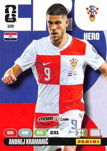 Cromo Andrej Kramaric - FIFA World Cup 2026. Adrenalyn XL
 n. 129 - Panini