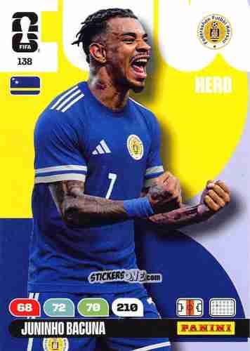 Figurina Juninho Bacuna - FIFA World Cup 2026. Adrenalyn XL
 n. 138 - Panini