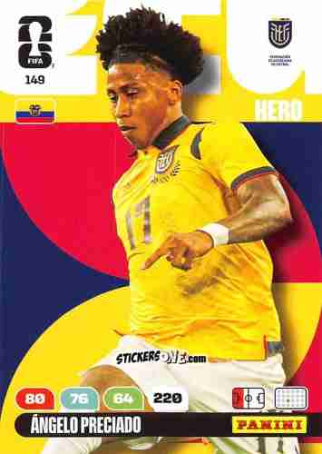 Sticker Angelo Preciado - FIFA World Cup 2026. Adrenalyn XL
 n. 149 - Panini