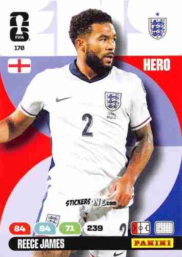 Sticker Reece James - FIFA World Cup 2026. Adrenalyn XL
 n. 170 - Panini