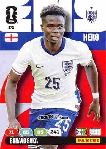 Sticker Bukayo Saka - FIFA World Cup 2026. Adrenalyn XL
 n. 175 - Panini