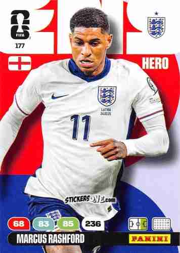 Sticker Marcus Rashford - FIFA World Cup 2026. Adrenalyn XL
 n. 177 - Panini