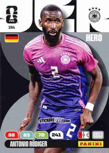 Figurina Antonio Rudiger - FIFA World Cup 2026. Adrenalyn XL
 n. 194 - Panini