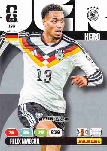 Sticker Felix Nmecha - FIFA World Cup 2026. Adrenalyn XL
 n. 196 - Panini