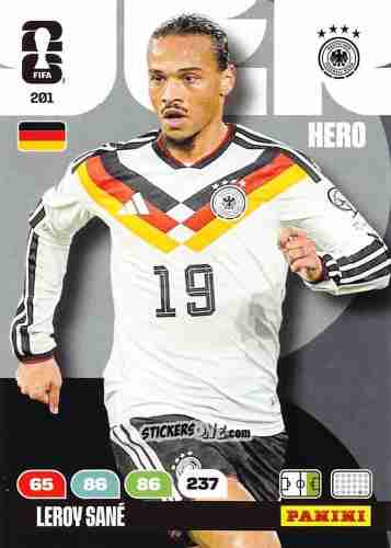 Sticker Leroy Sane - FIFA World Cup 2026. Adrenalyn XL
 n. 201 - Panini