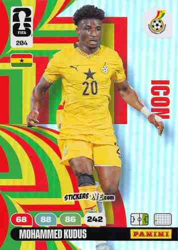 Cromo Mohammed Kudus - FIFA World Cup 2026. Adrenalyn XL
 n. 204 - Panini