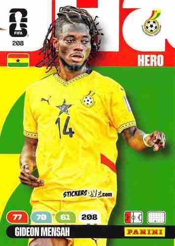 Figurina Gideon Mensah - FIFA World Cup 2026. Adrenalyn XL
 n. 208 - Panini