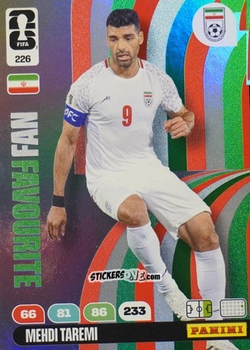 Figurina Mehdi Taremi - FIFA World Cup 2026. Adrenalyn XL
 n. 226 - Panini