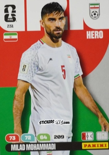 Sticker Milad Mohammadi - FIFA World Cup 2026. Adrenalyn XL
 n. 231 - Panini