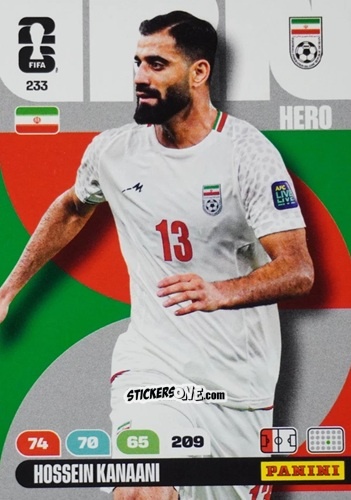 Sticker Hossein Kanaani - FIFA World Cup 2026. Adrenalyn XL
 n. 233 - Panini