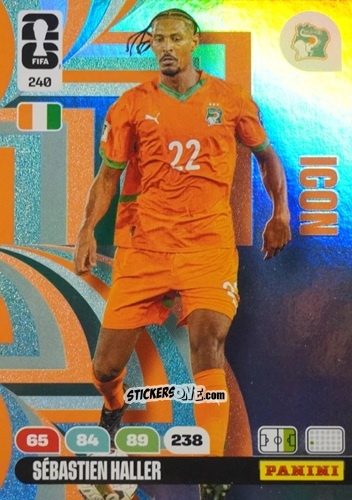 Cromo Sebastien Haller - FIFA World Cup 2026. Adrenalyn XL
 n. 240 - Panini