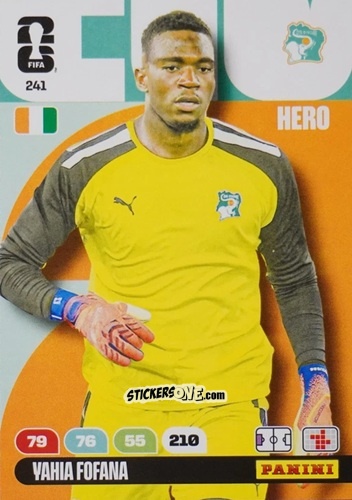 Sticker Yahia Fofana - FIFA World Cup 2026. Adrenalyn XL
 n. 241 - Panini