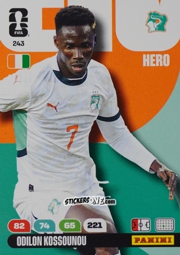 Sticker Odilon Kossounou - FIFA World Cup 2026. Adrenalyn XL
 n. 243 - Panini