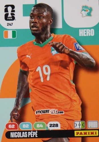 Figurina Nicolas Pepe - FIFA World Cup 2026. Adrenalyn XL
 n. 247 - Panini