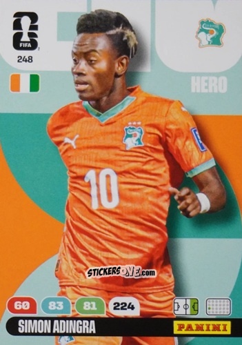 Cromo Simon Adingra - FIFA World Cup 2026. Adrenalyn XL
 n. 248 - Panini
