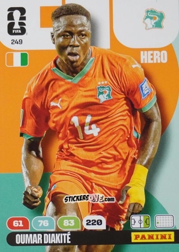 Sticker Oumar Diakite - FIFA World Cup 2026. Adrenalyn XL
 n. 249 - Panini