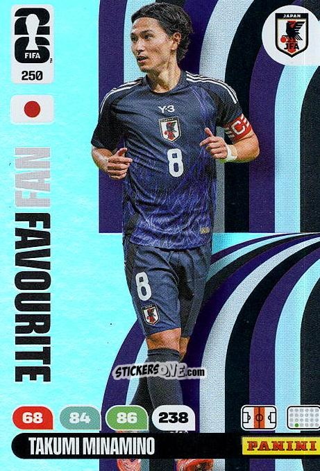 Cromo Takumi Minamino - FIFA World Cup 2026. Adrenalyn XL
 n. 250 - Panini