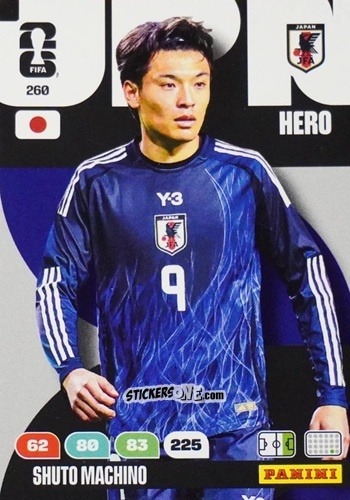 Cromo Shuto Machino - FIFA World Cup 2026. Adrenalyn XL
 n. 260 - Panini