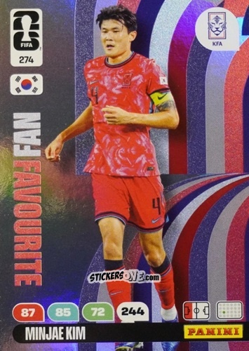 Cromo Minjae kim - FIFA World Cup 2026. Adrenalyn XL
 n. 274 - Panini