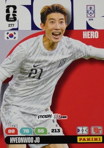 Cromo Hyeonwoo Jo - FIFA World Cup 2026. Adrenalyn XL
 n. 277 - Panini