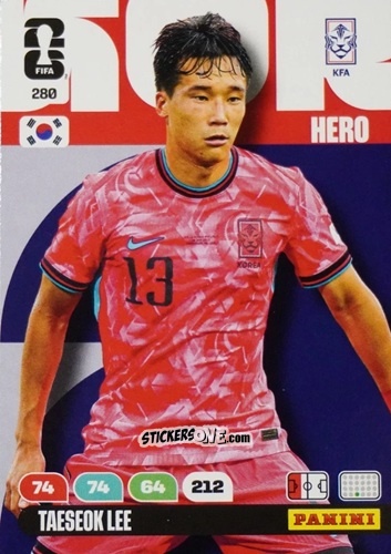 Figurina Taeseok Lee - FIFA World Cup 2026. Adrenalyn XL
 n. 280 - Panini
