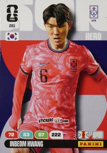 Sticker Inbeom Hwang - FIFA World Cup 2026. Adrenalyn XL
 n. 281 - Panini