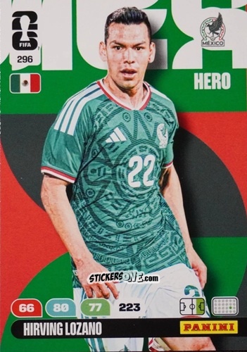 Cromo Hirving Lozano - FIFA World Cup 2026. Adrenalyn XL
 n. 296 - Panini